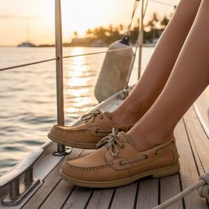 Sperry Top-Sider Women's Billfish Boat Shoes - Tan/Sahara